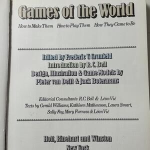 Games of the World: How to Make Them, How to Play Them, How They Came to Be